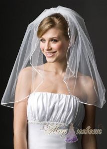 Свадебная короткая фата Style V07S ― Интернет магазин Мир Невест - свадебные платья и аксессуары, эксклюзивные вечерние платья