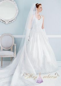 Эксклюзивное платье с длинным шлейфом Style T8607 ― Интернет магазин Мир Невест - свадебные платья и аксессуары, эксклюзивные вечерние платья