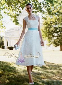 Короткое, кружевное свадебное платье Style YP9983 ― Интернет магазин Мир Невест - свадебные платья и аксессуары, эксклюзивные вечерние платья